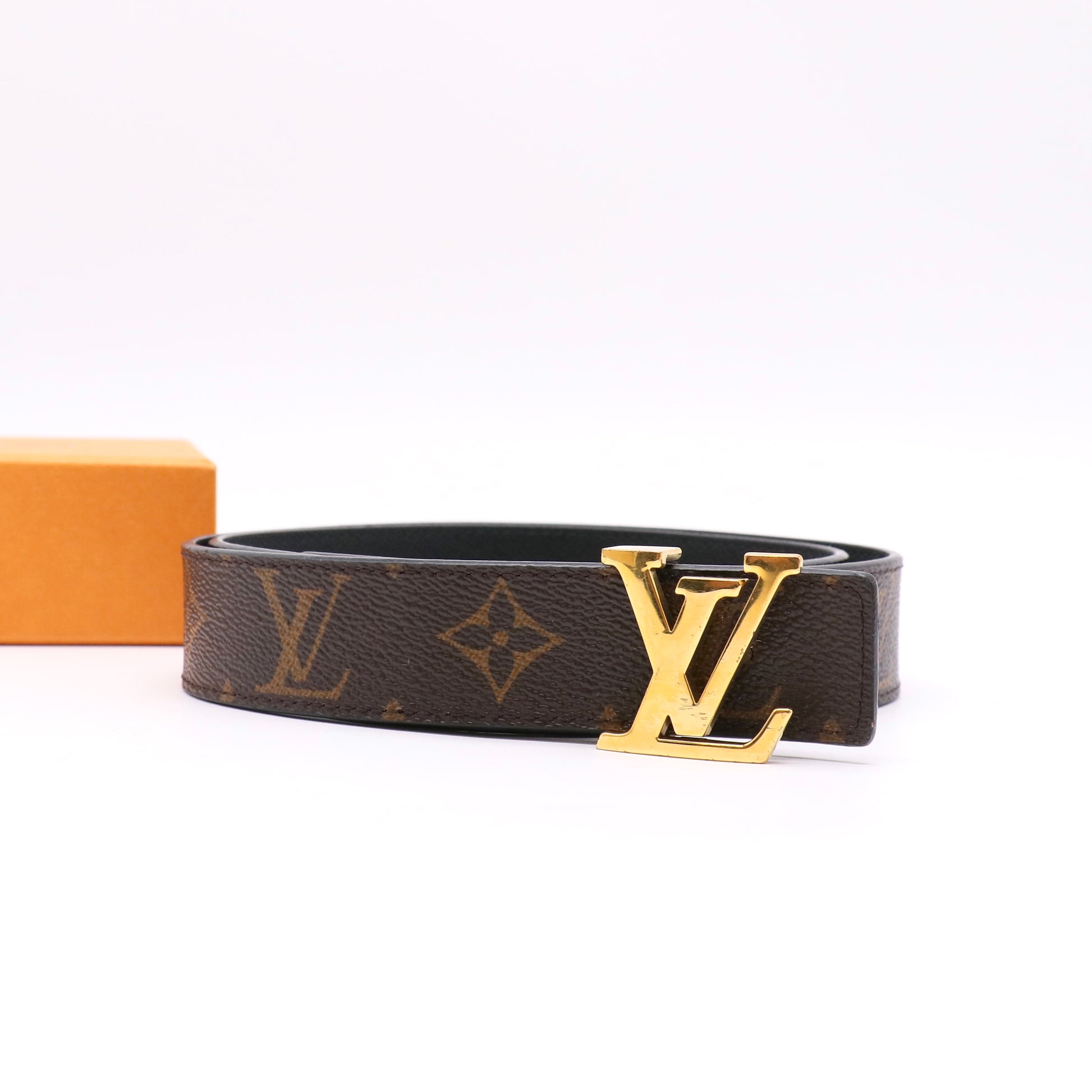 Louis Vuitton Calfskin Monogram 30mm LV Initiales Reversible  Belt twins LDJ5004