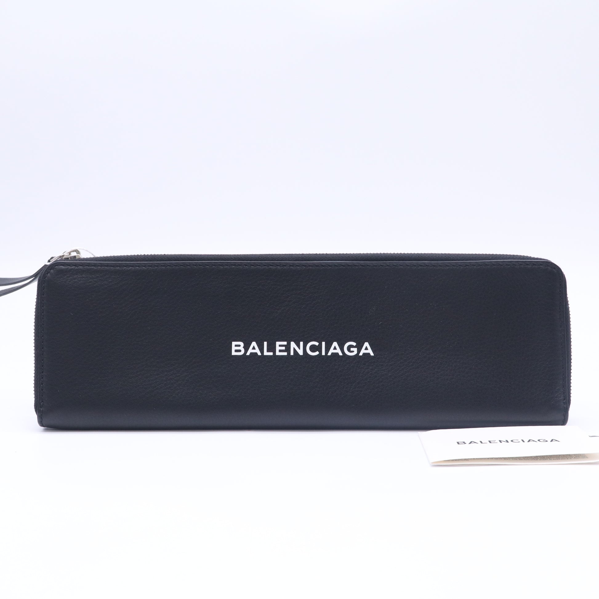 Balenciaga Leather Long Wallet Black twins LDZ1012