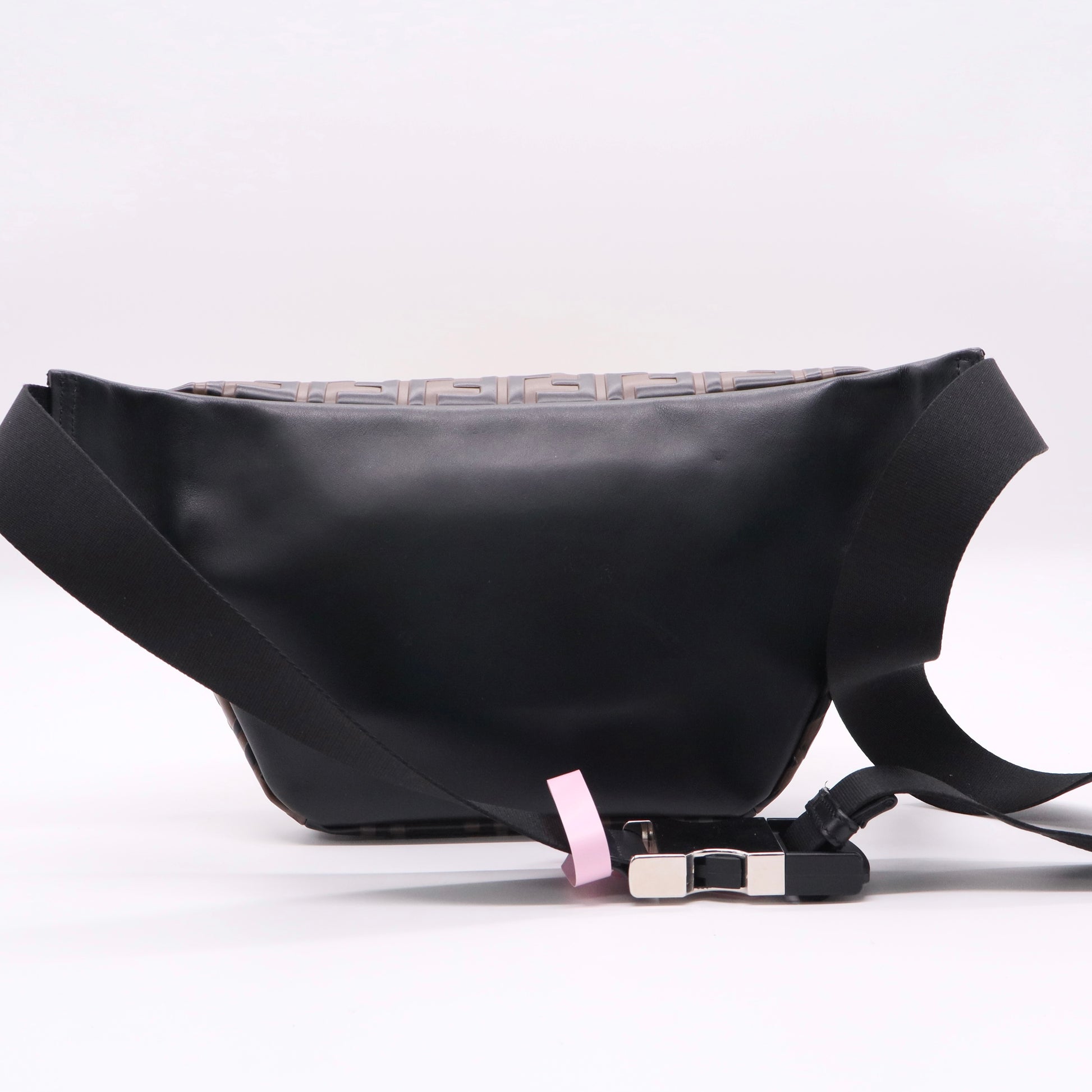 Zip Waist Bag Zucca Embossed Leather twins