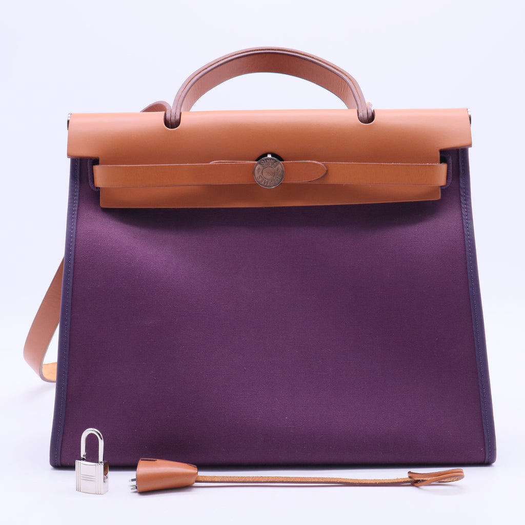 Herbag Zip Leather and Toile 31  B20223
