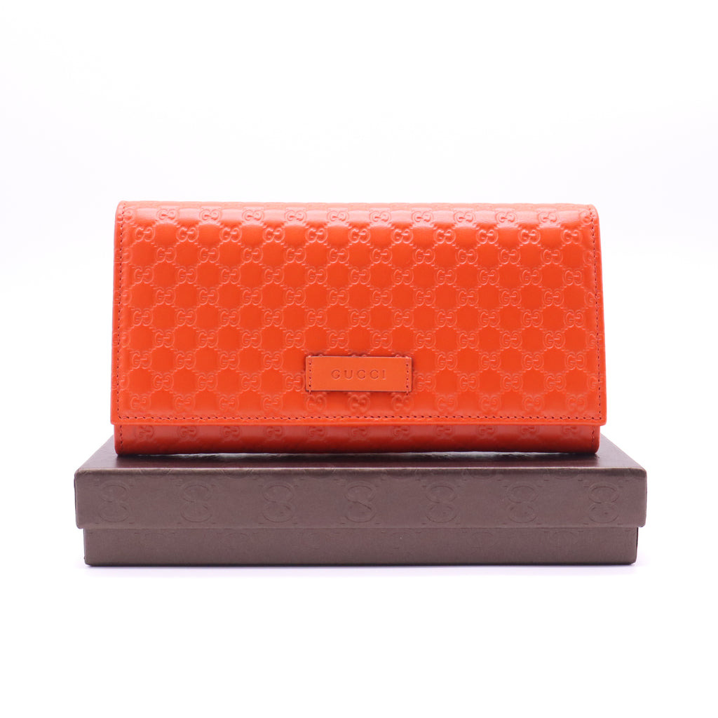 Soft Microguccissima Continental Wallet Sun Orange W21568