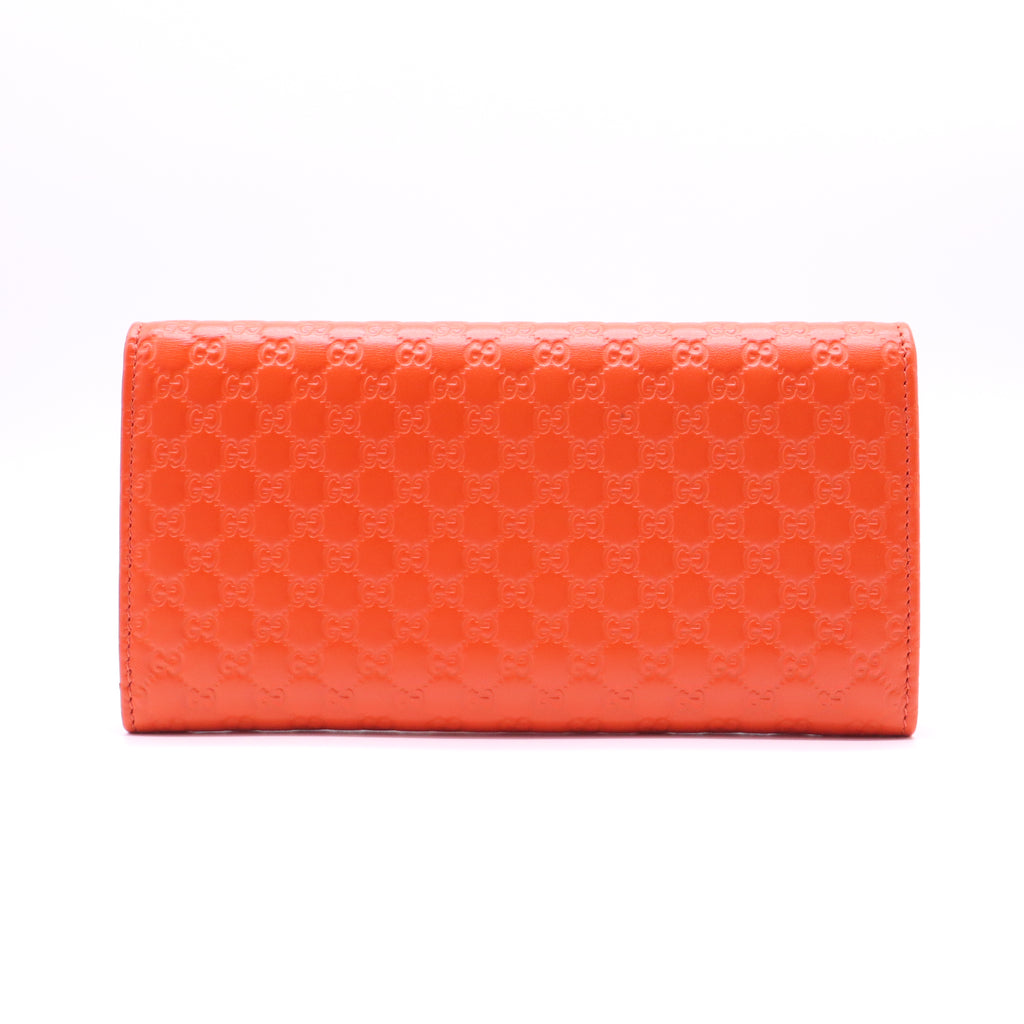 Soft Microguccissima Continental Wallet Sun Orange W21568