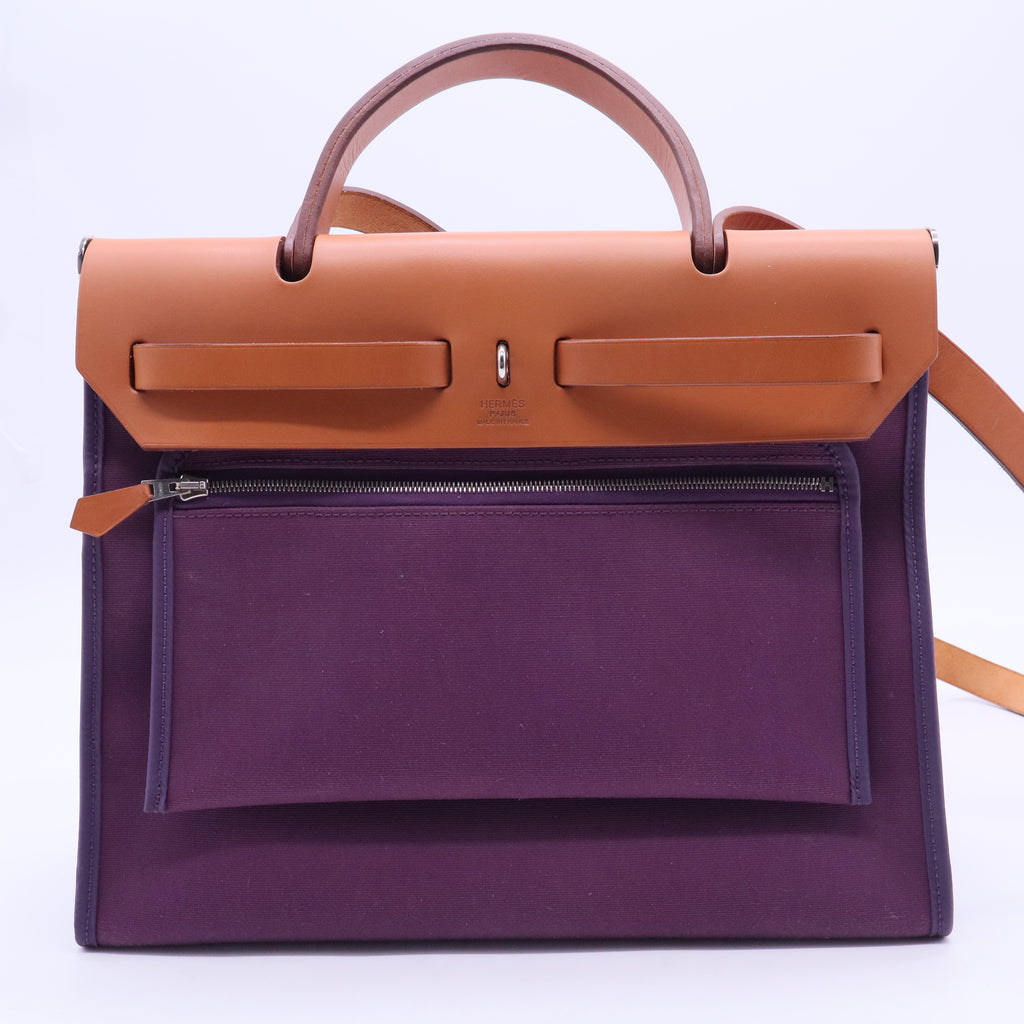 Herbag Zip Leather and Toile 31  B20223