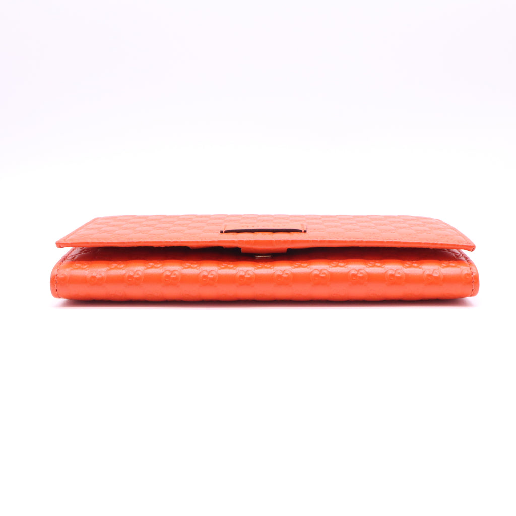 Soft Microguccissima Continental Wallet Sun Orange W21568