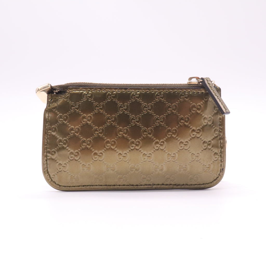 Gucci Microguccissima Patent Leather Key Chain Pouch W22589