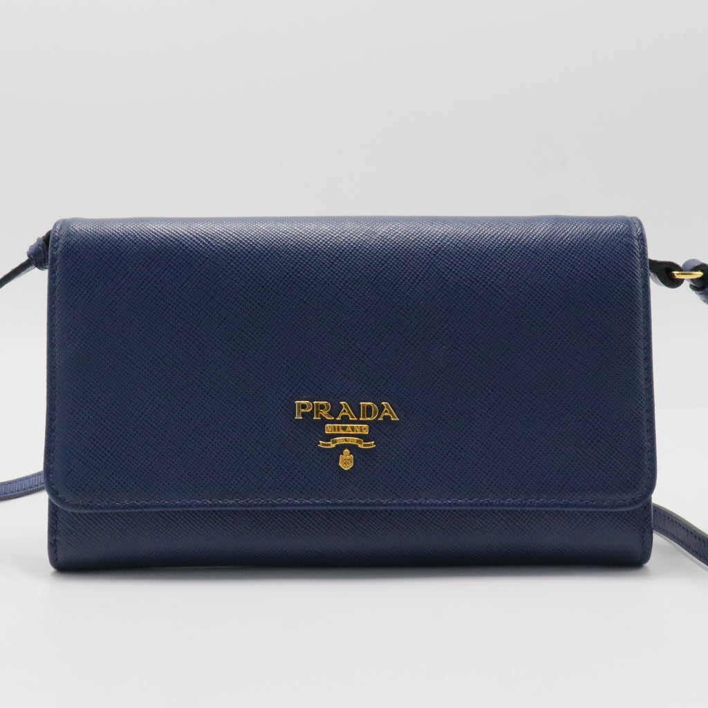 Wallet on Chain Saffiano Leather
