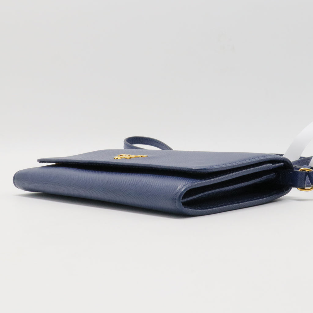 Wallet on Chain Saffiano Leather