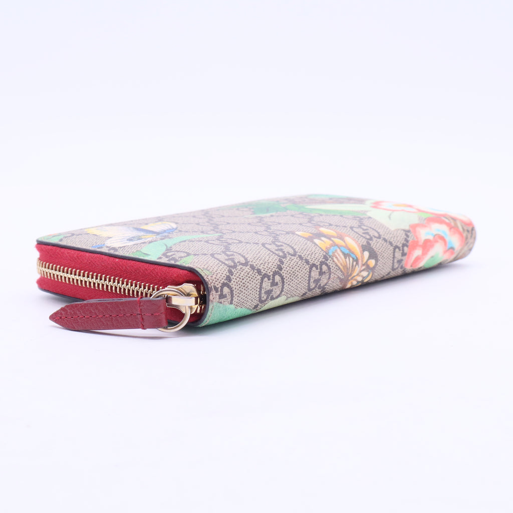 Zip Around Wallet Tian Print GG Coated Canvas W20369