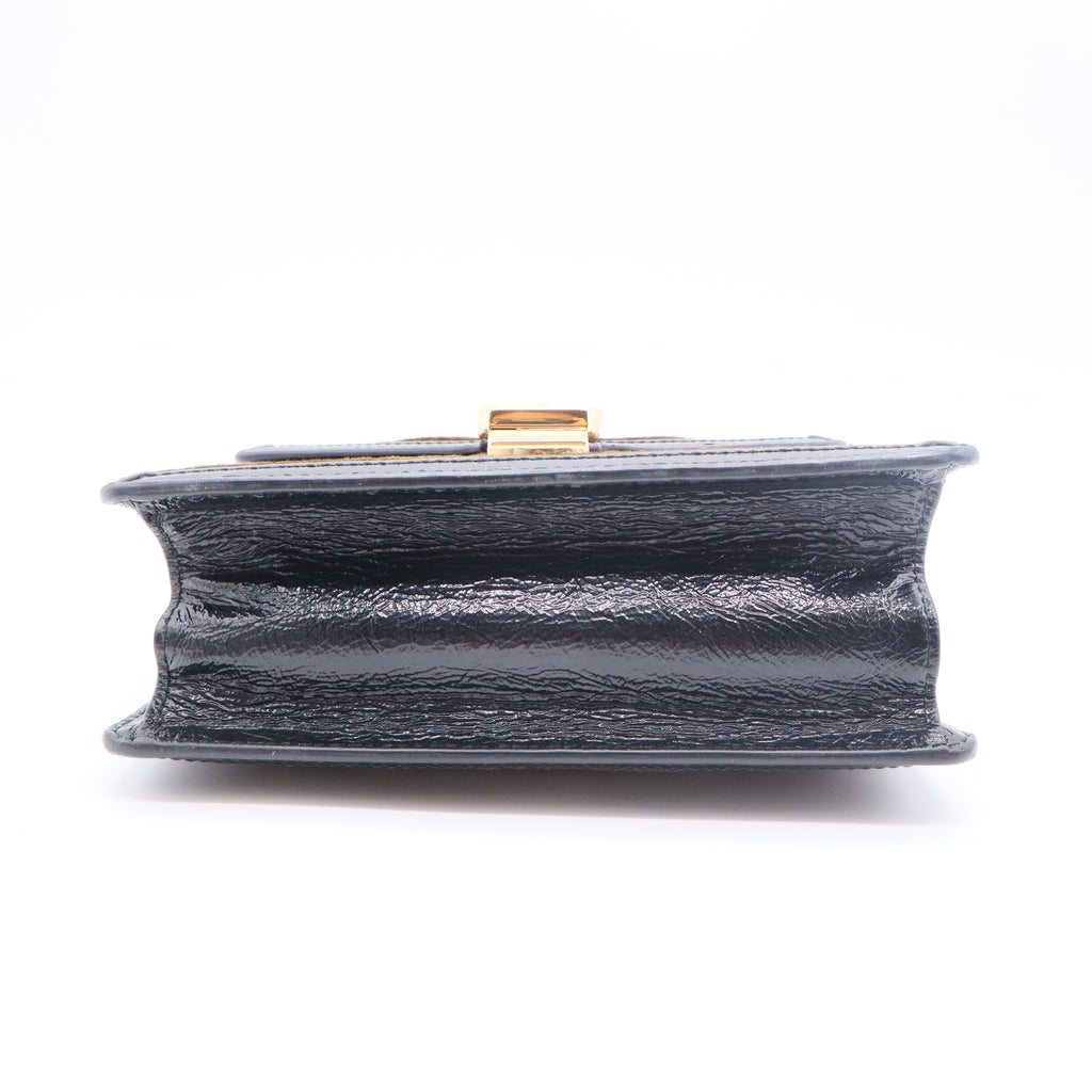 Velvet GG Monogram Super Mini Sylvie Chain Shoulder Bag Gisel