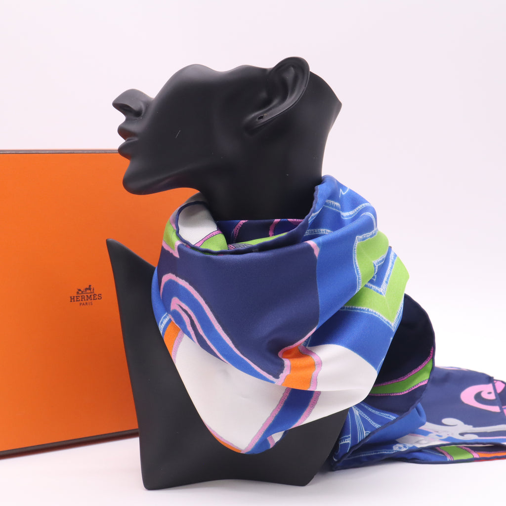 Hermès "L'Instruction du Roy" (The King's Instructions) Silk Maxi Twilly Scarf W22623