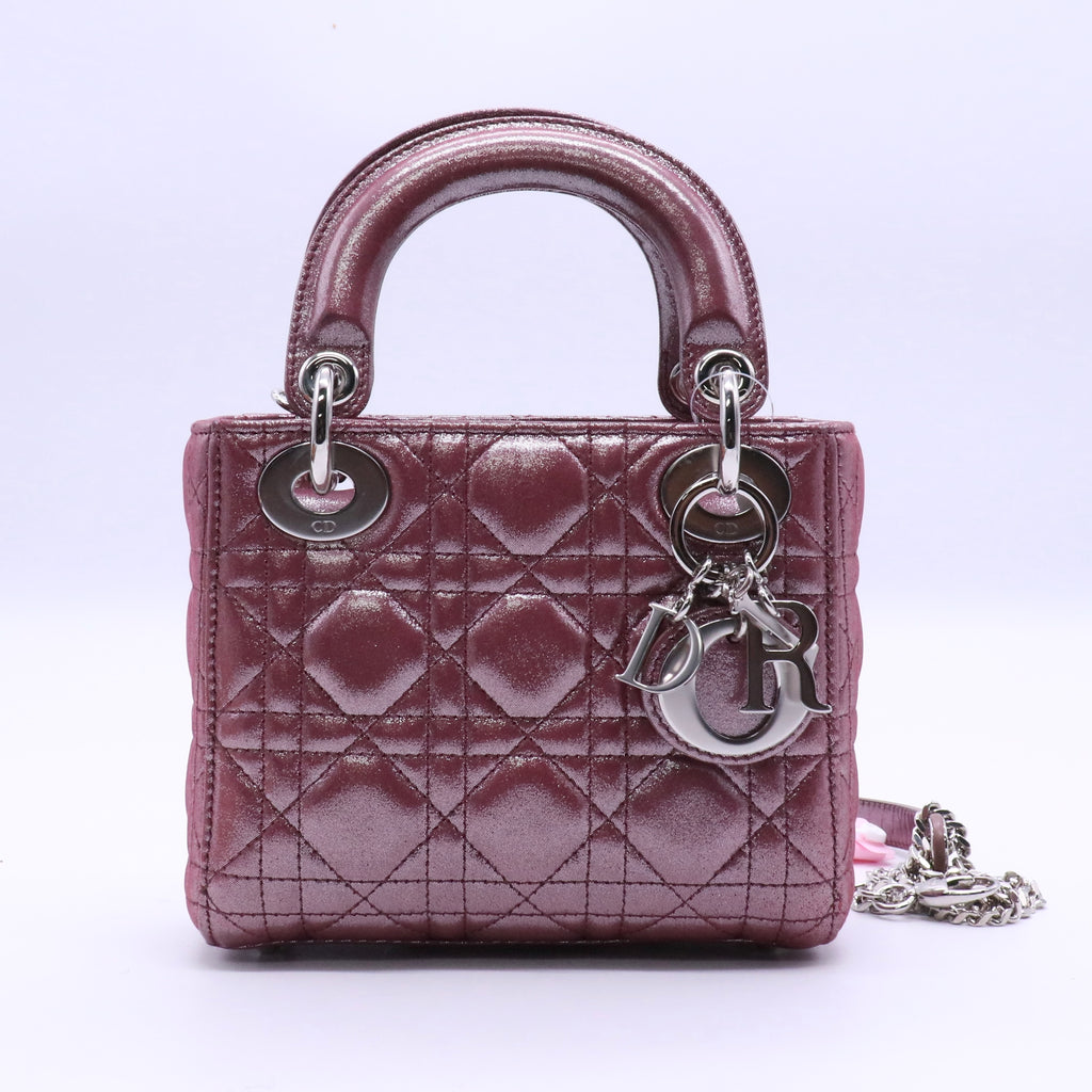 Mini Lady Dior Cannage Lambskin Shoulder Bag Twins LDJ3617
