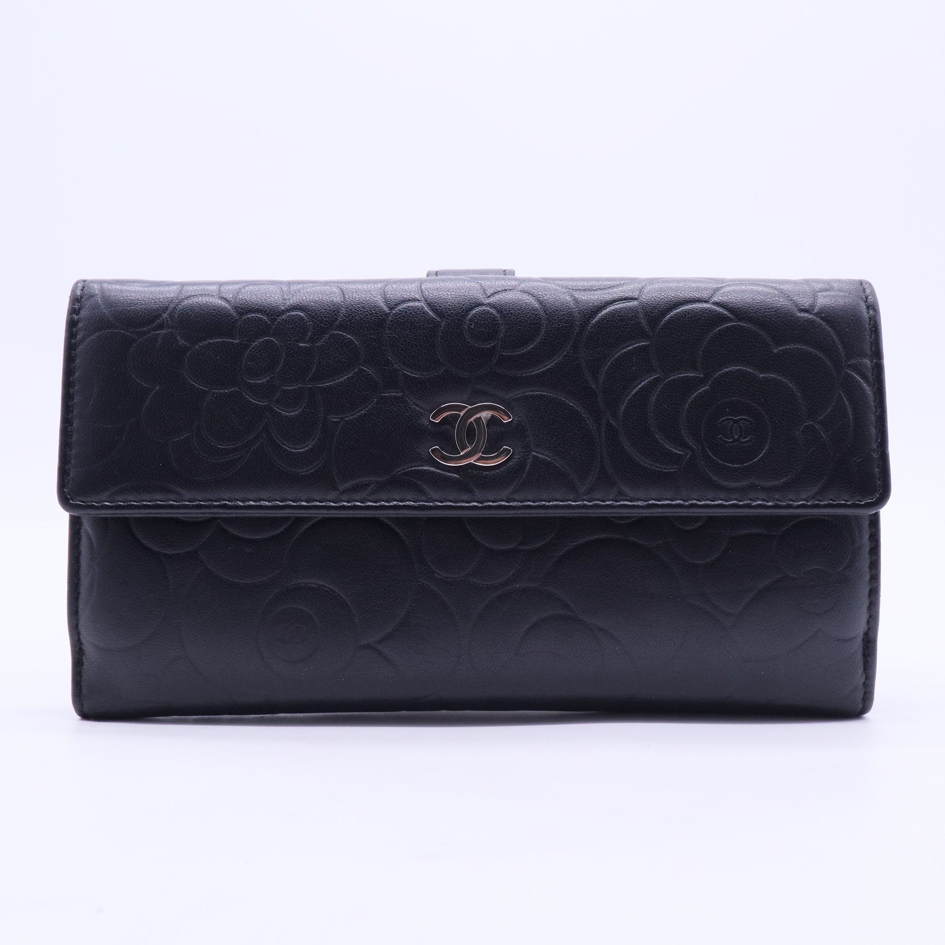 Chanel Camellia Long Flap Wallet W20332