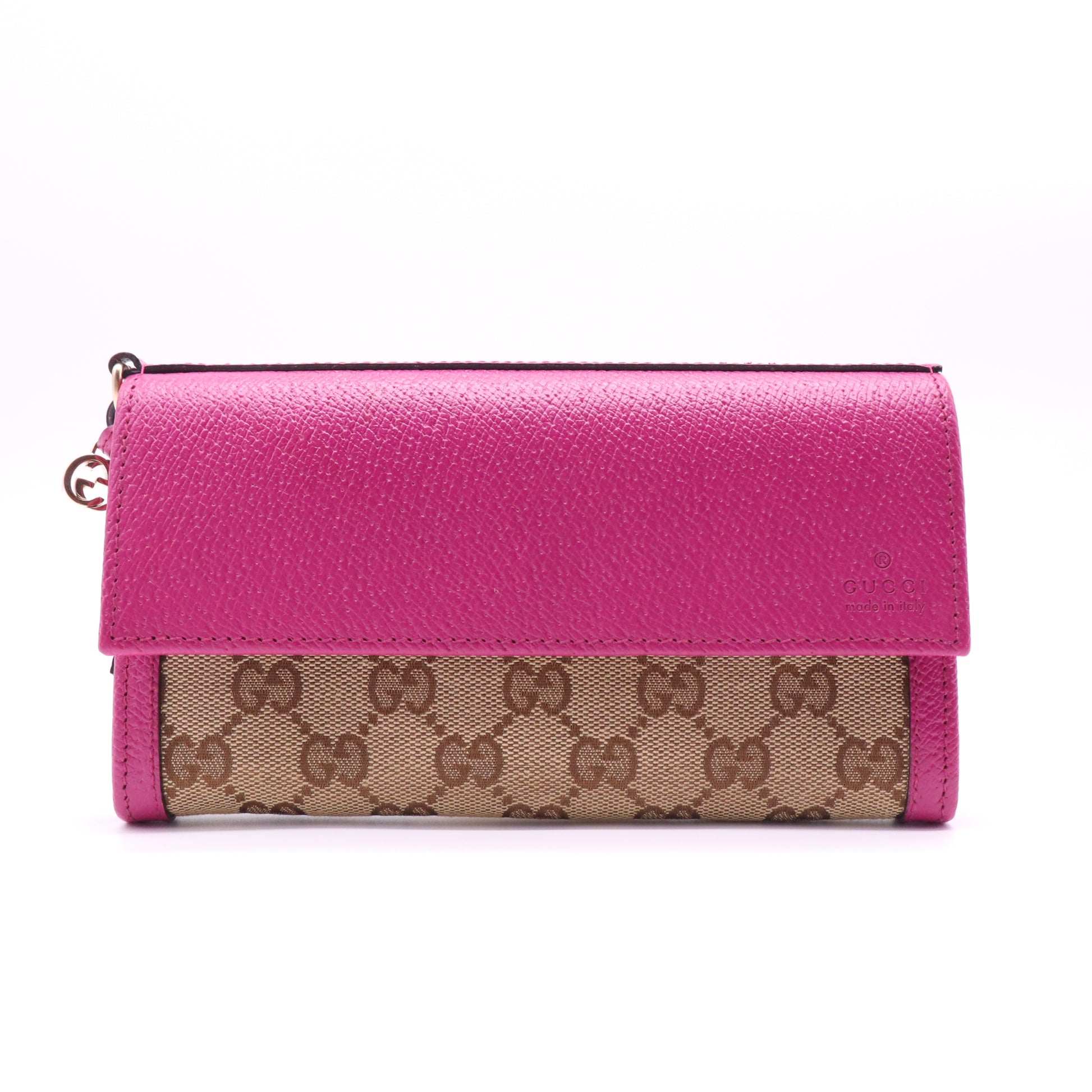 Monogram Dollar Calfskin Continental Flap Wallet Beige Ebony Tabacco W21500