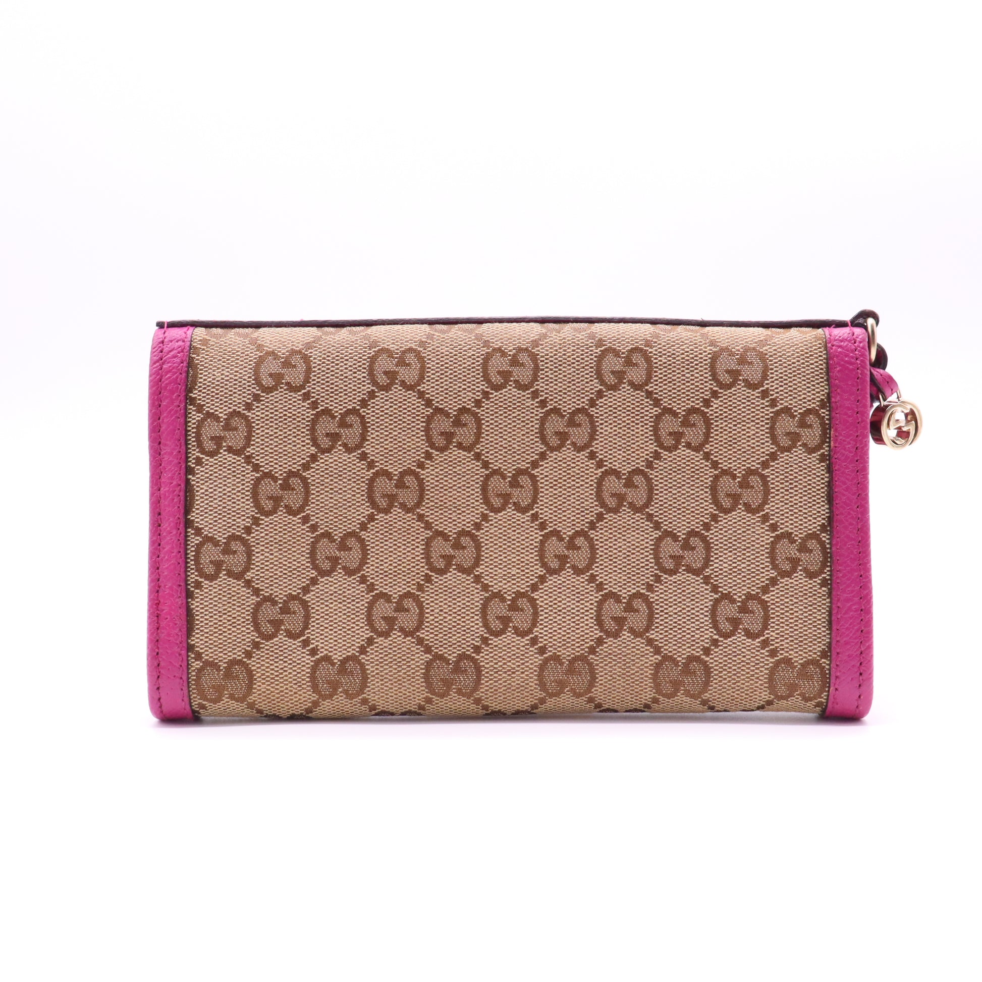 Monogram Dollar Calfskin Continental Flap Wallet Beige Ebony Tabacco W21500