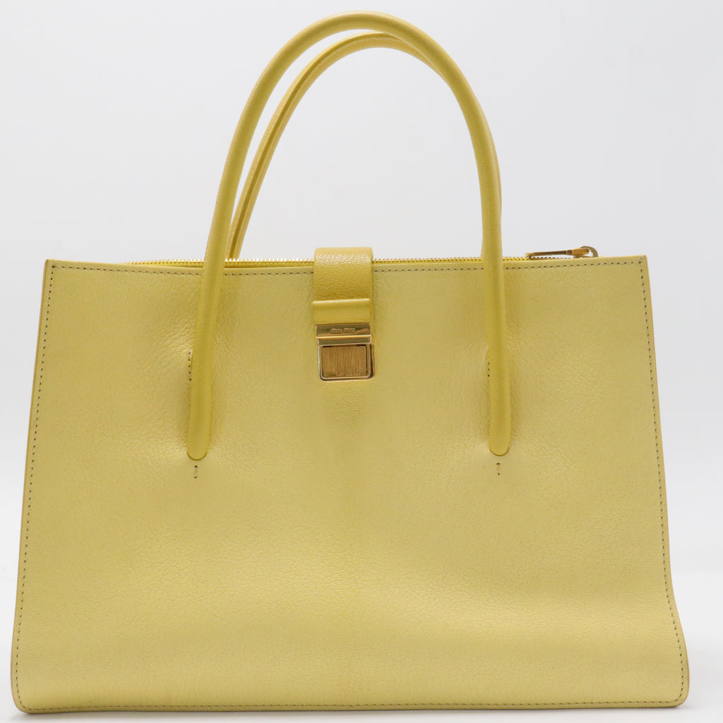 Madras Convertible Compartment Top Handle Bag Leather Large