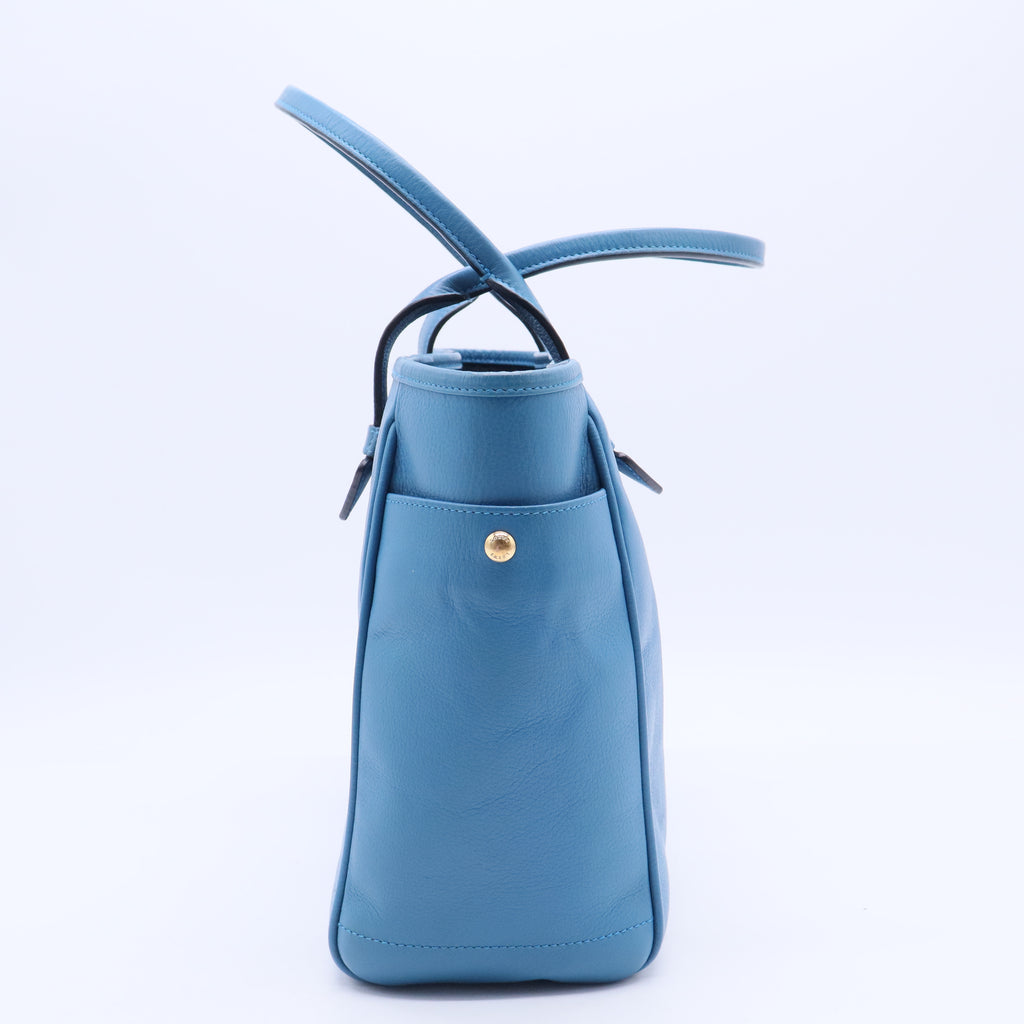 Blue Leather Heritage Tote B20116