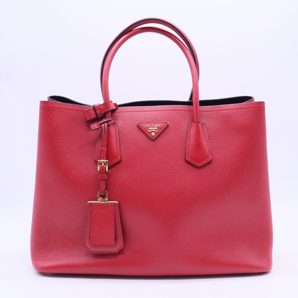 Double leather handbag B12264