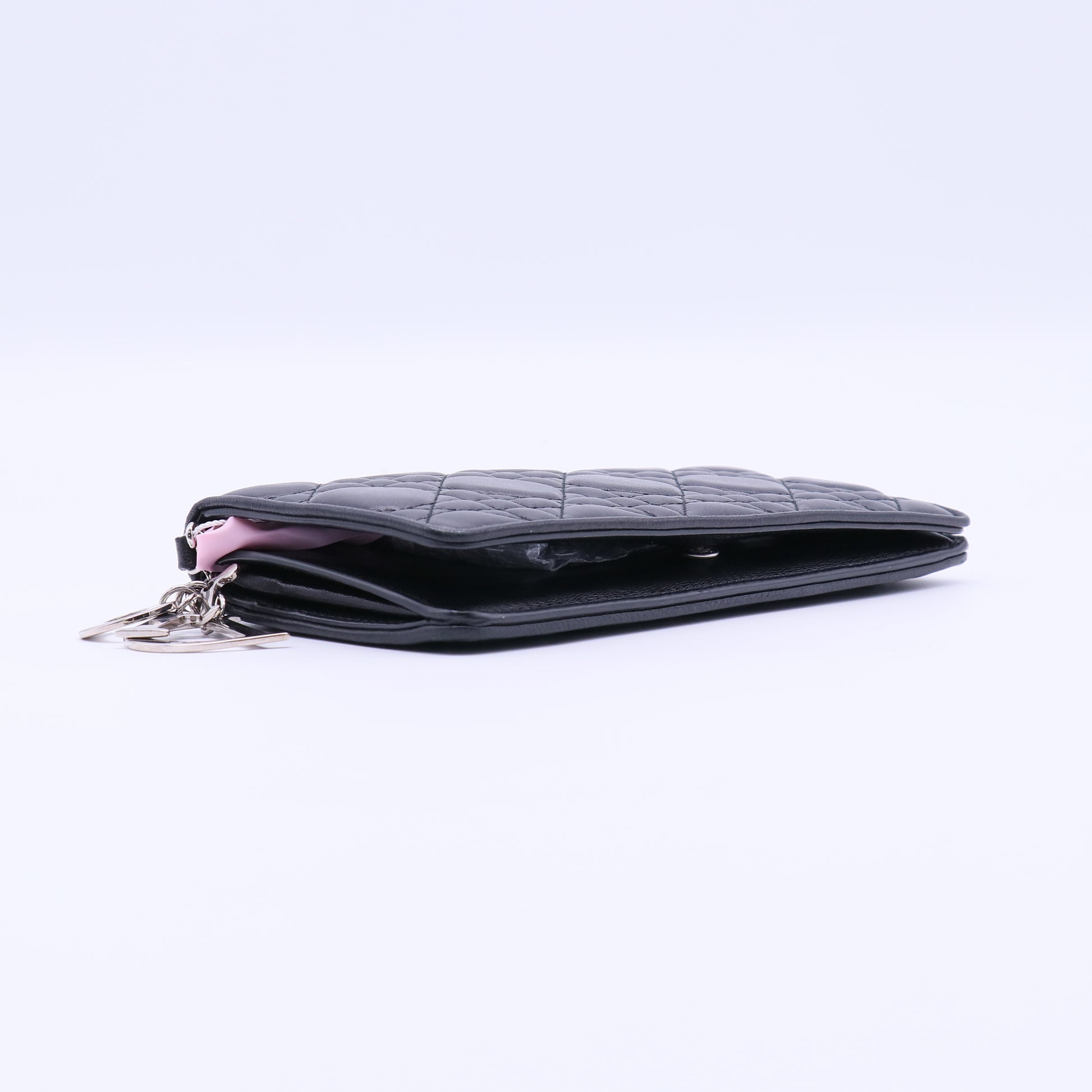 Lady Dior Zip Around Wallet Cannage Quilt Lambskin Long Twins LDJ4135