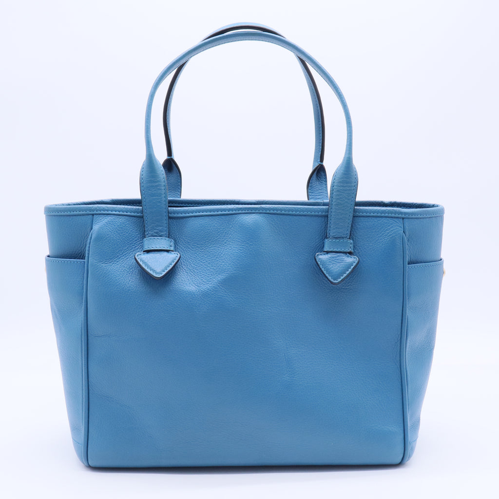 Blue Leather Heritage Tote B20116