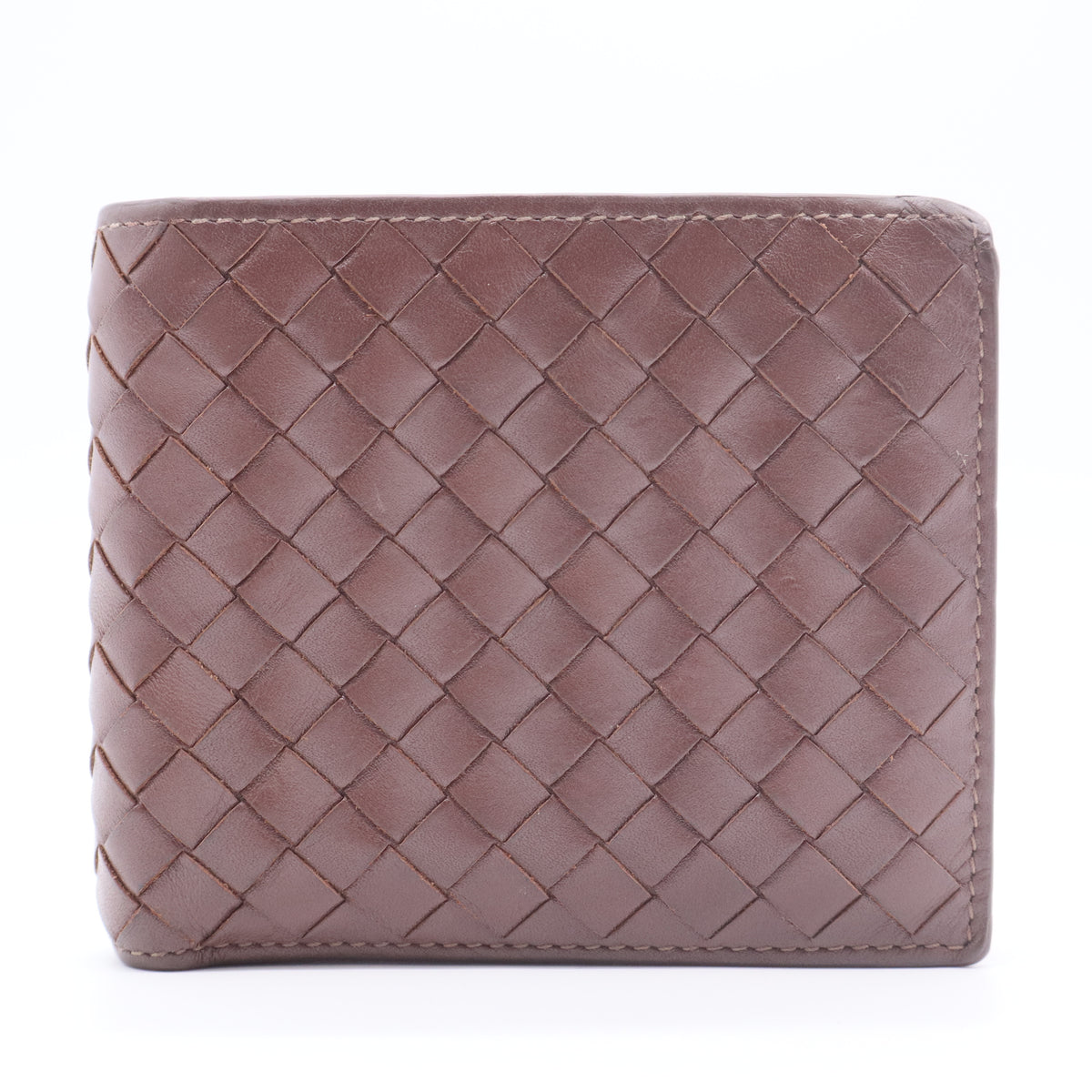 Intrecciato Bi-fold Wallet Leather