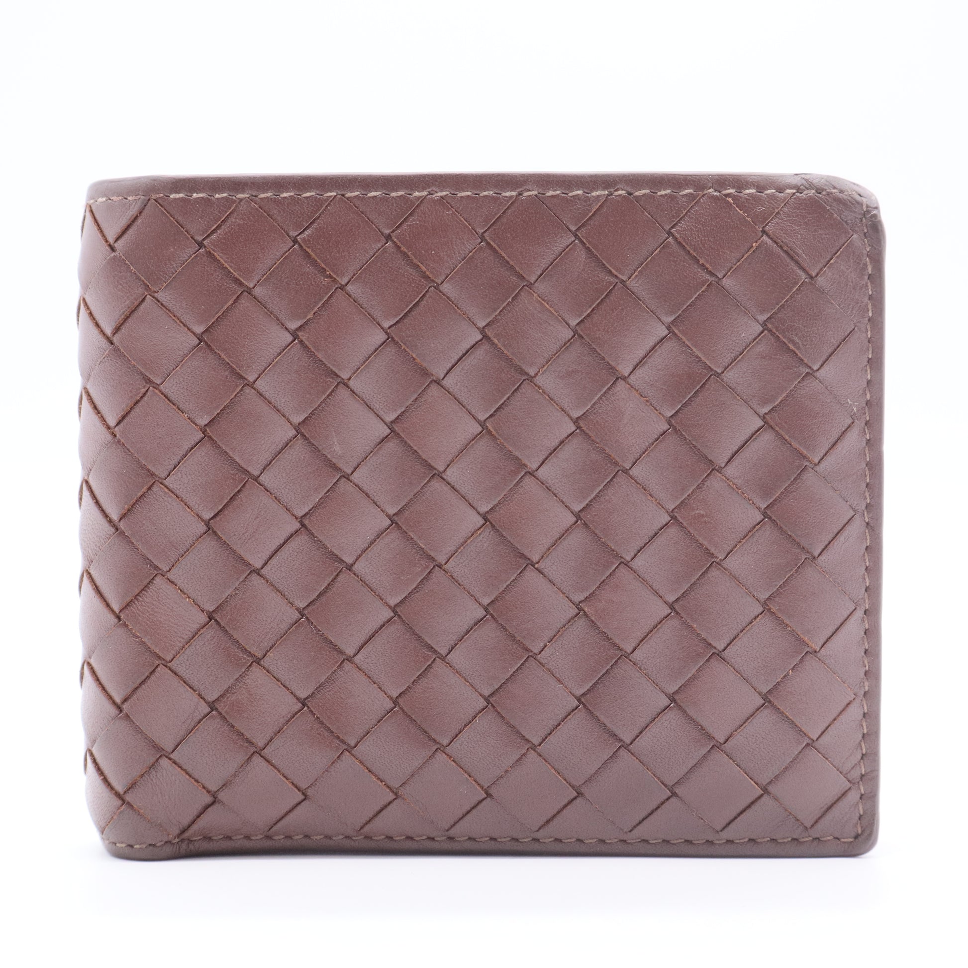Intrecciato Bi-fold Wallet Leather