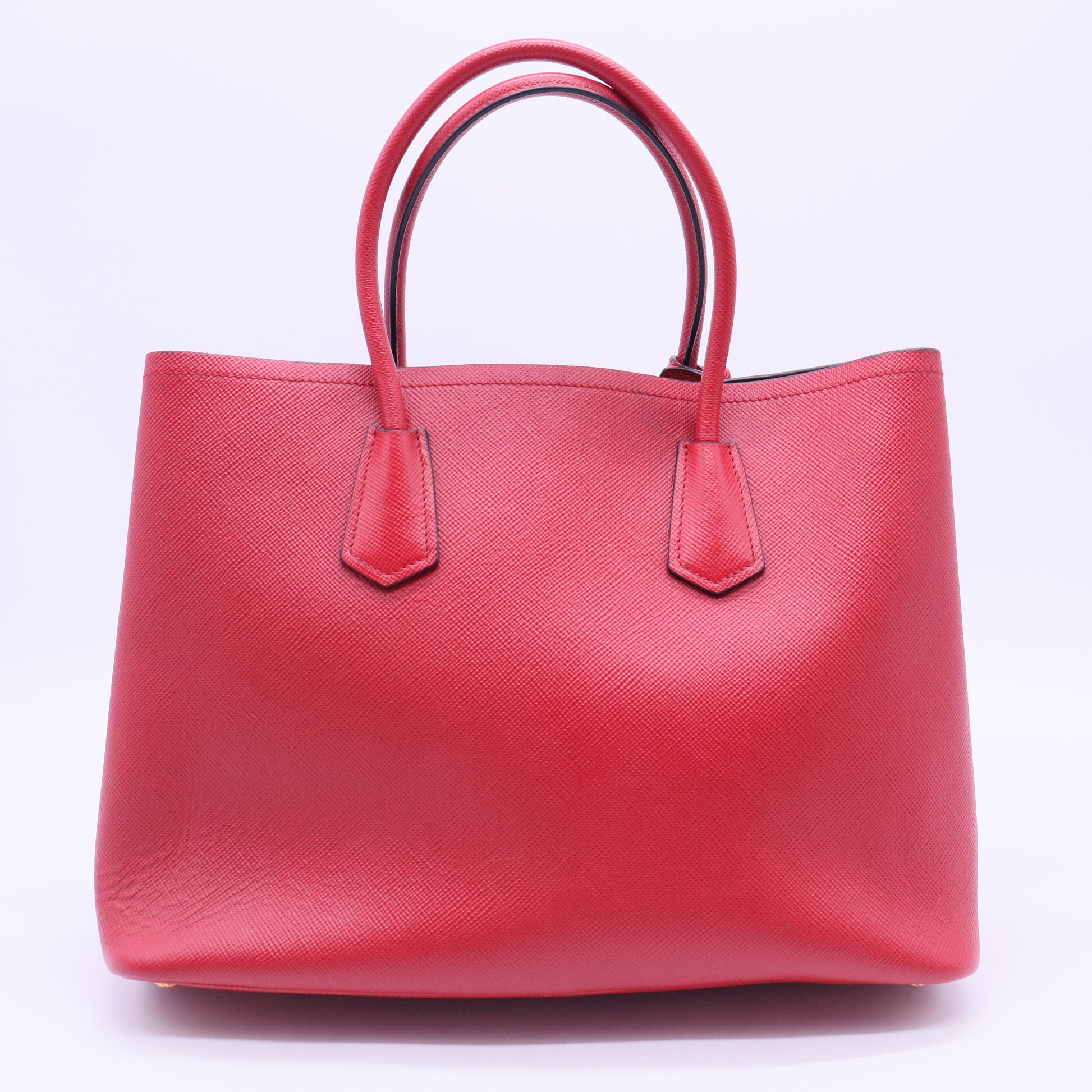 Double leather handbag B12264