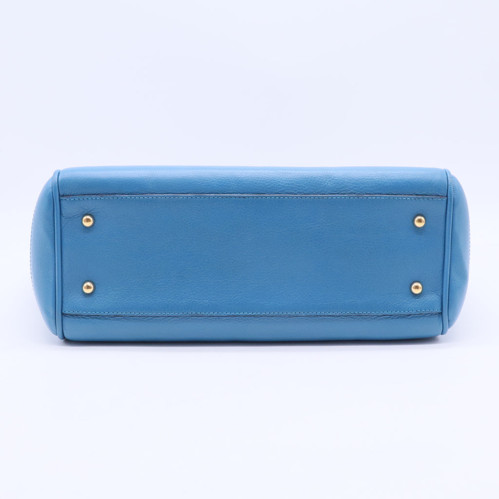 Blue Leather Heritage Tote B20116