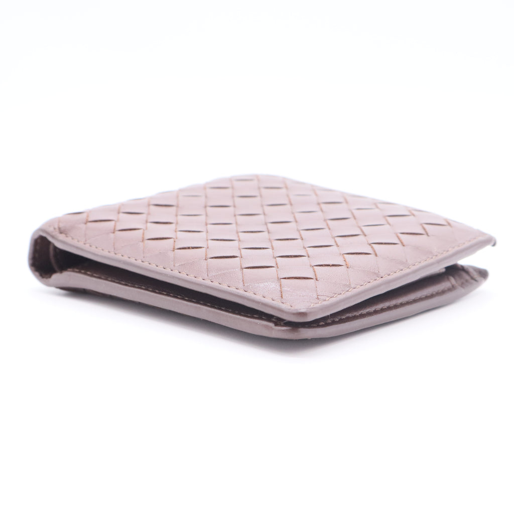 Intrecciato Bi-fold Wallet Leather