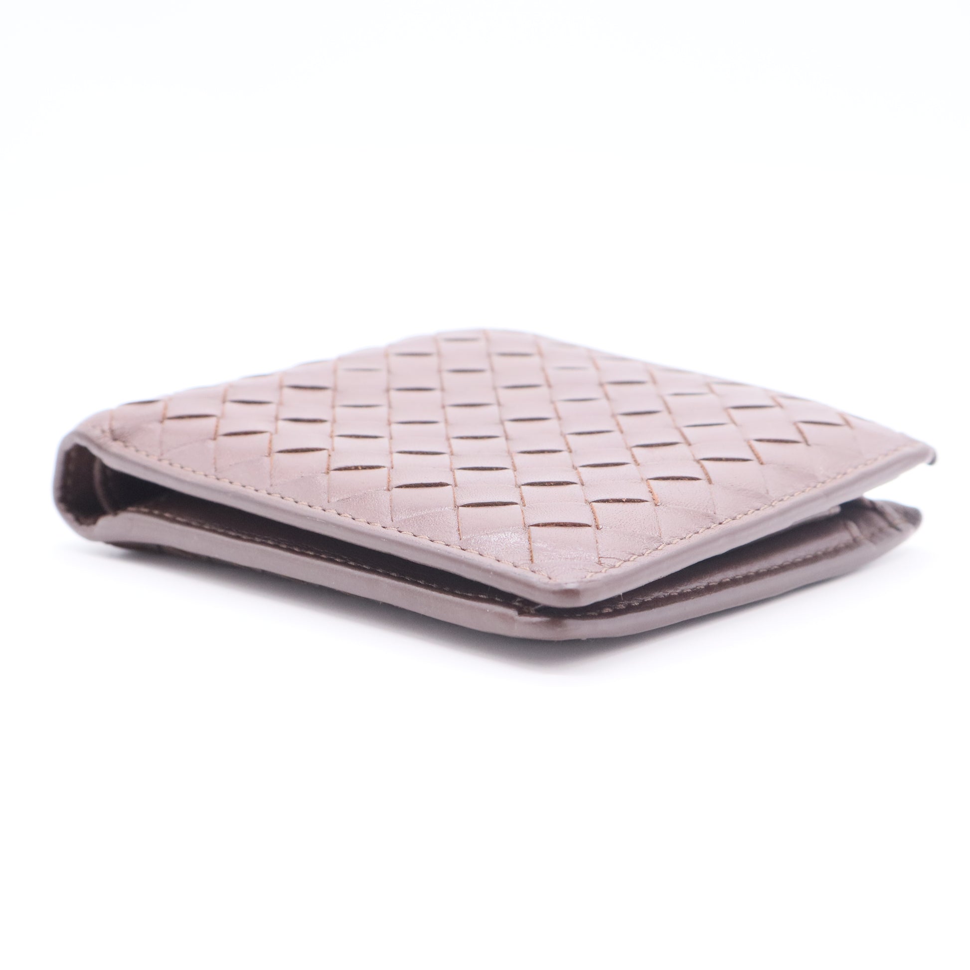 Intrecciato Bi-fold Wallet Leather