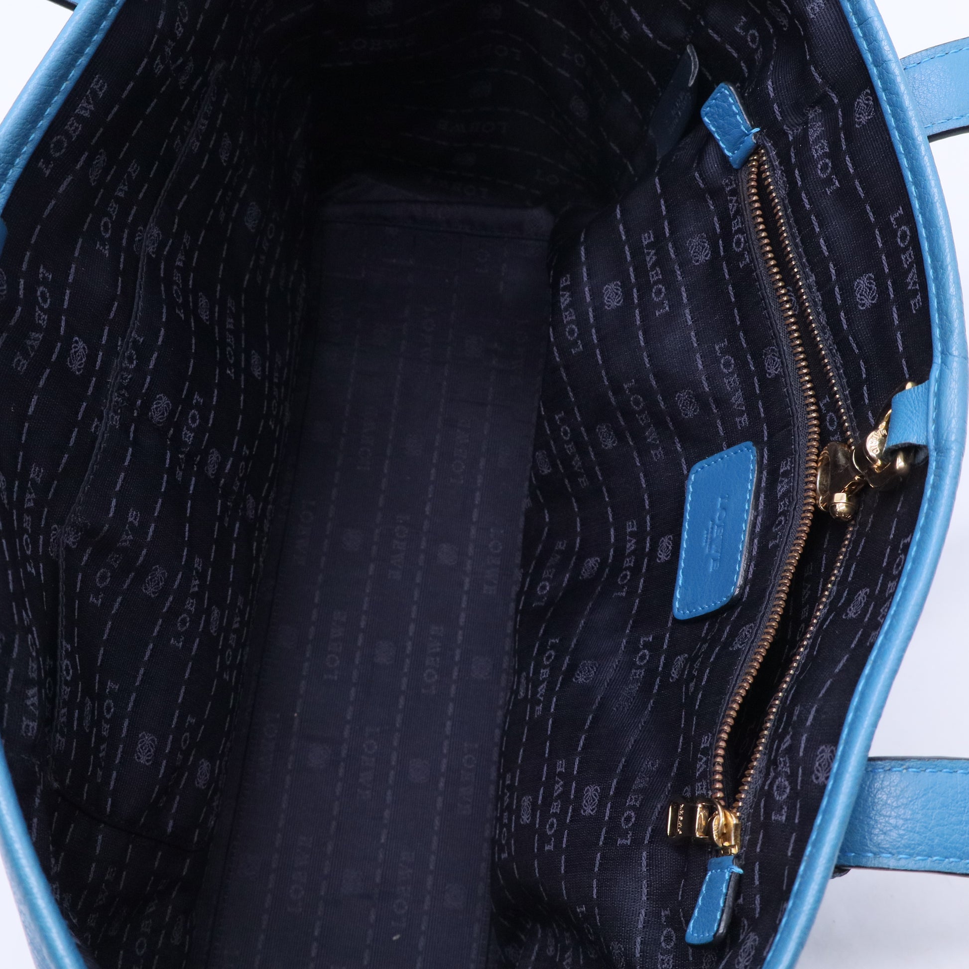 Blue Leather Heritage Tote B20116