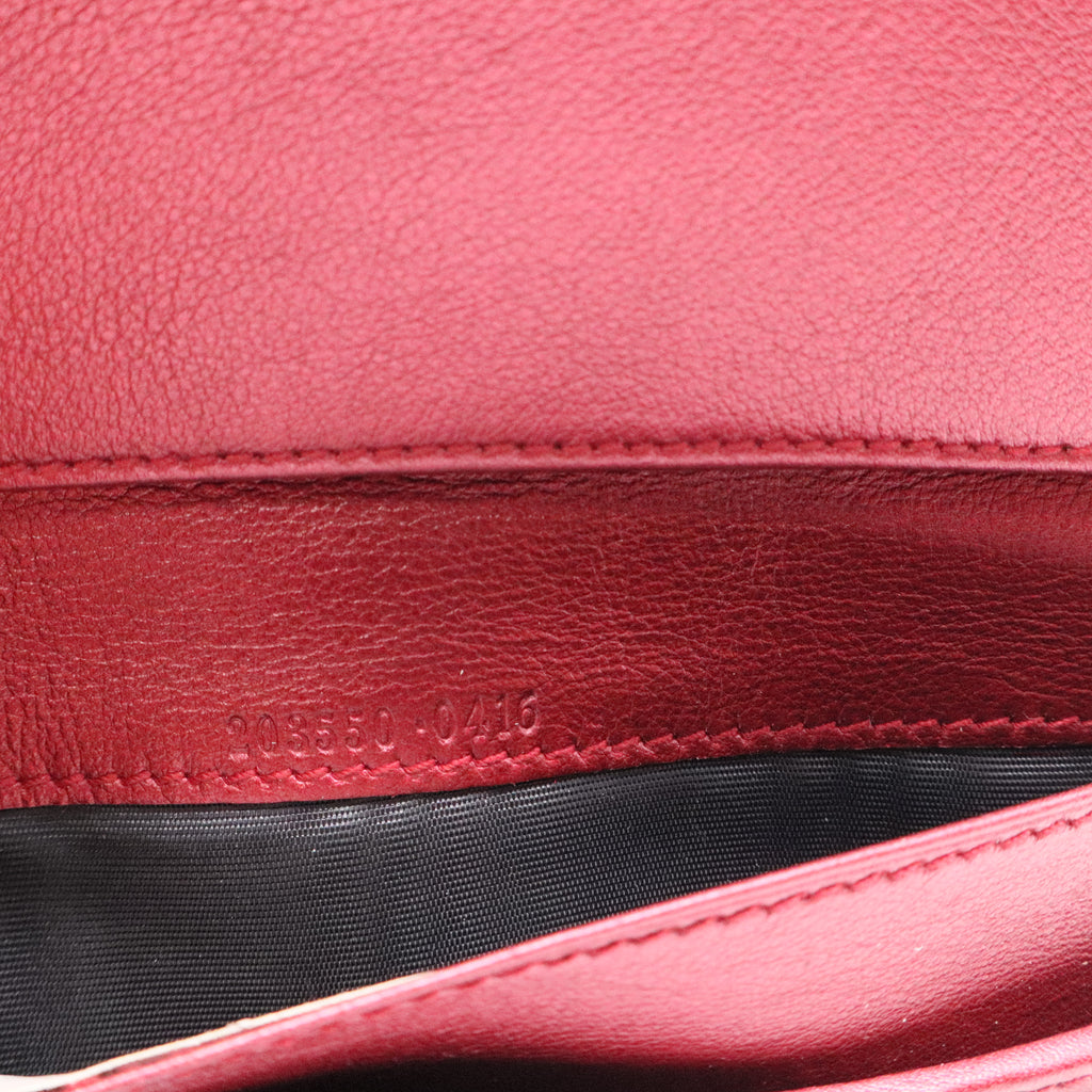 Microguccissima Limited Edition Heart Continental Red Leather Wallet twins