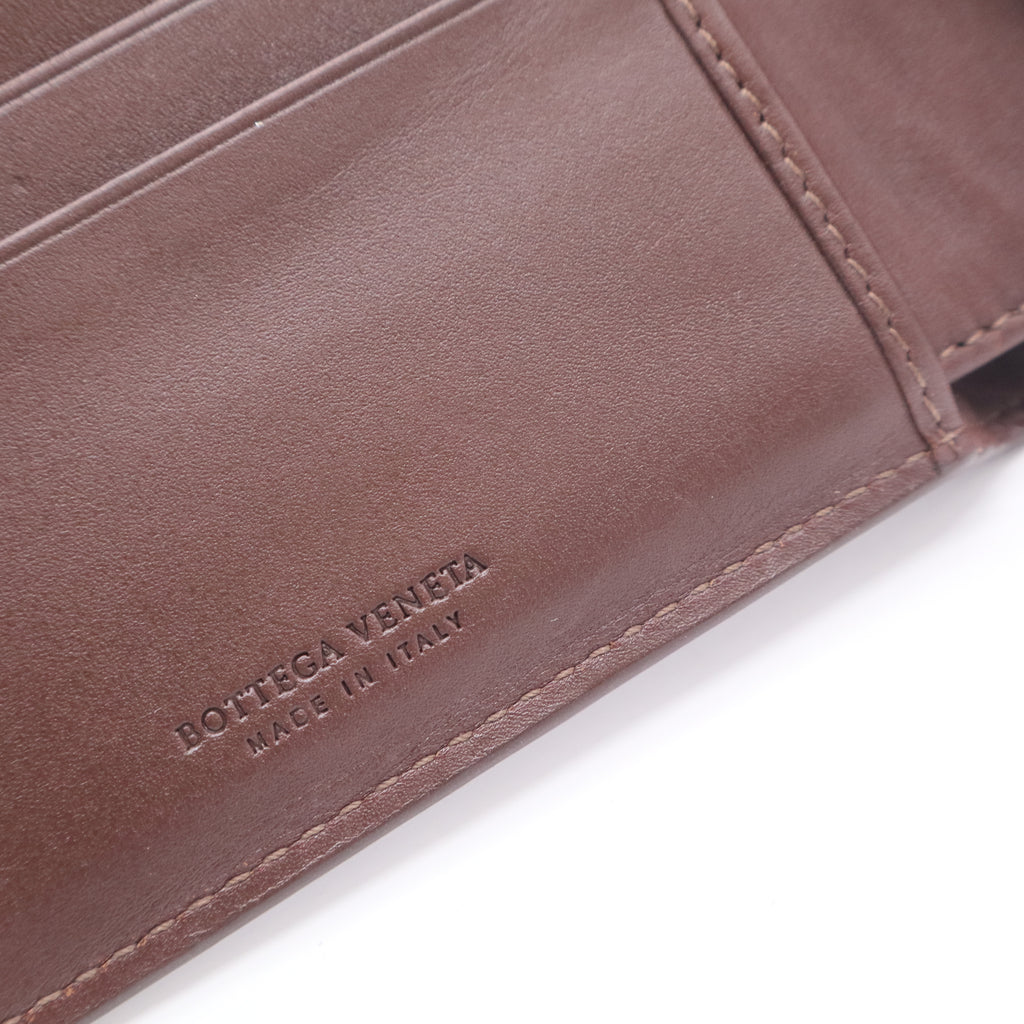 Intrecciato Bi-fold Wallet Leather