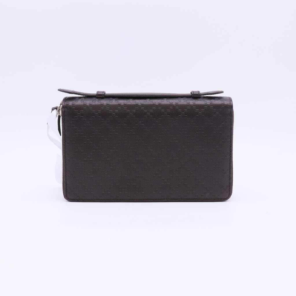 Gucci Diamante Travel Organizer Double Zip Around Wallet twins W23043