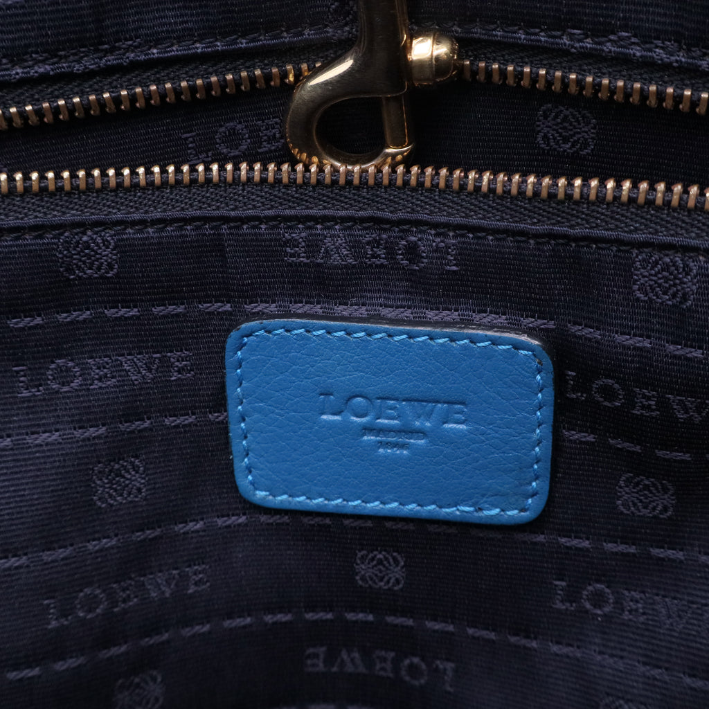 Blue Leather Heritage Tote B20116