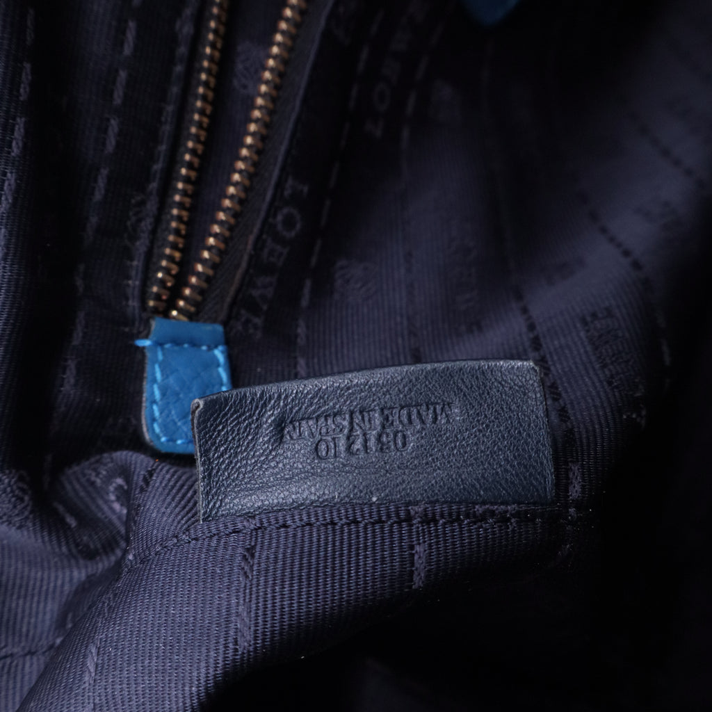 Blue Leather Heritage Tote B20116