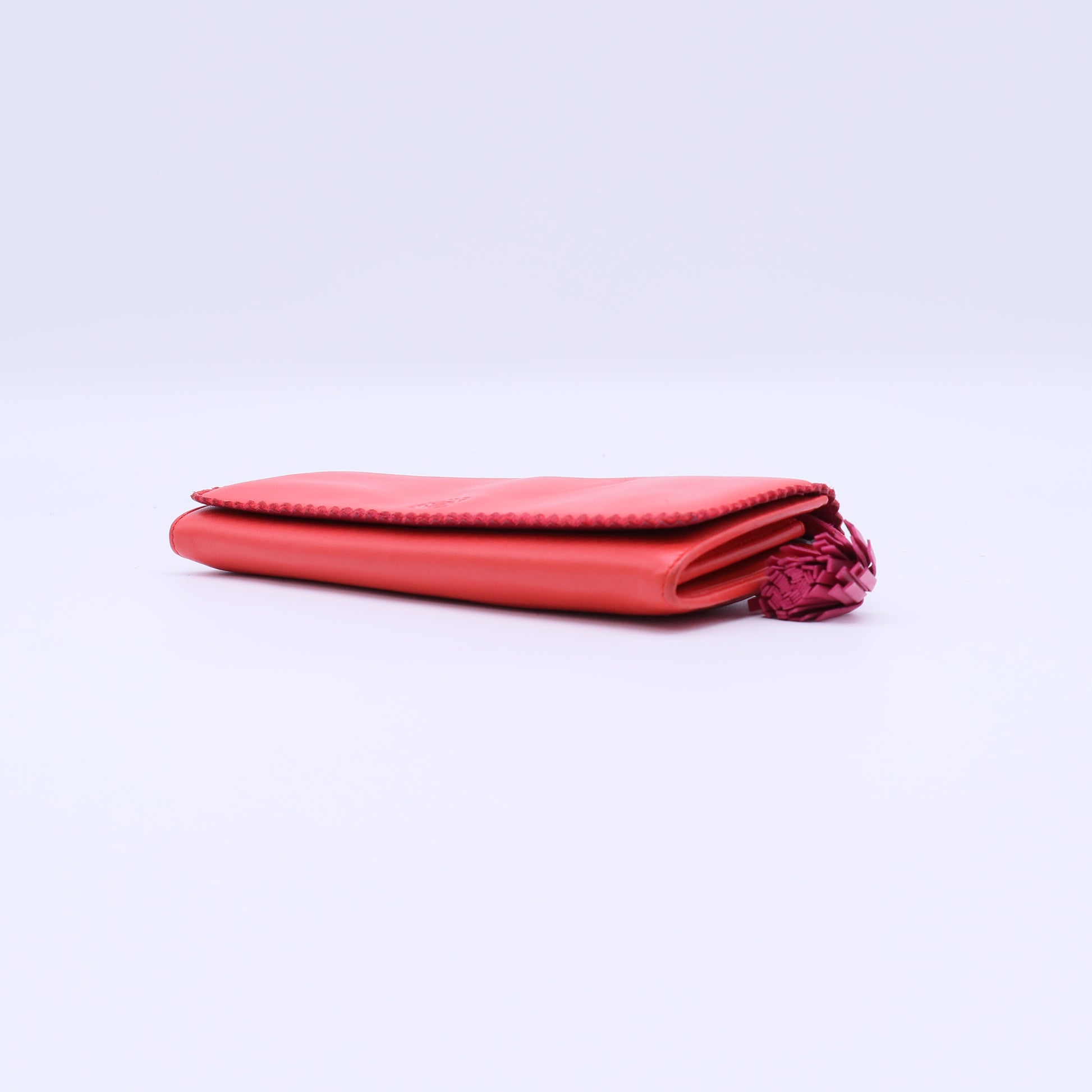 Loewe Red Leather Continental Wallet Twins LDJ4145