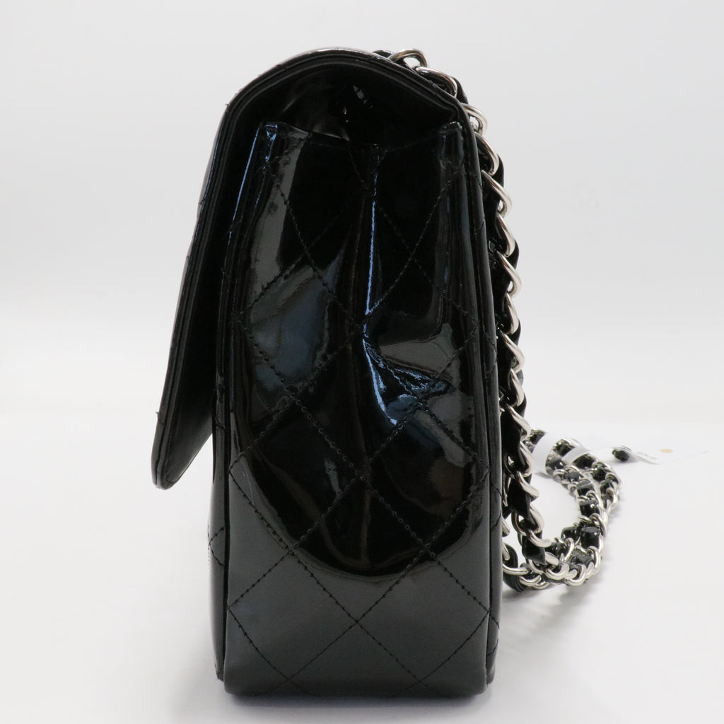 Classic Double Flap Bag Quilted Patent Jumbo  vbm