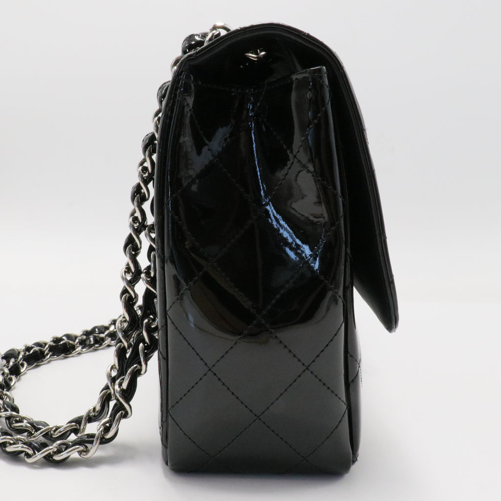 Classic Double Flap Bag Quilted Patent Jumbo  vbm