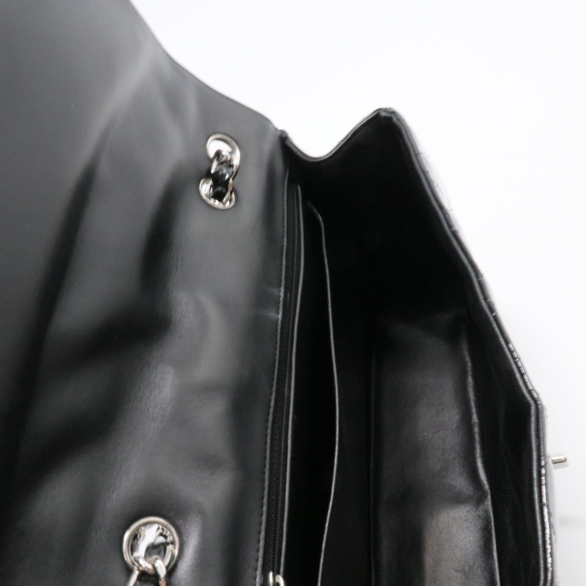 Classic Double Flap Bag Quilted Patent Jumbo  vbm