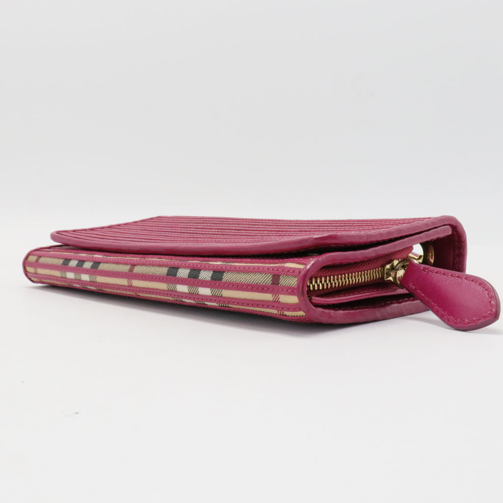 Bright Rhubarb Pink Haymarket Stripes Sling Bag