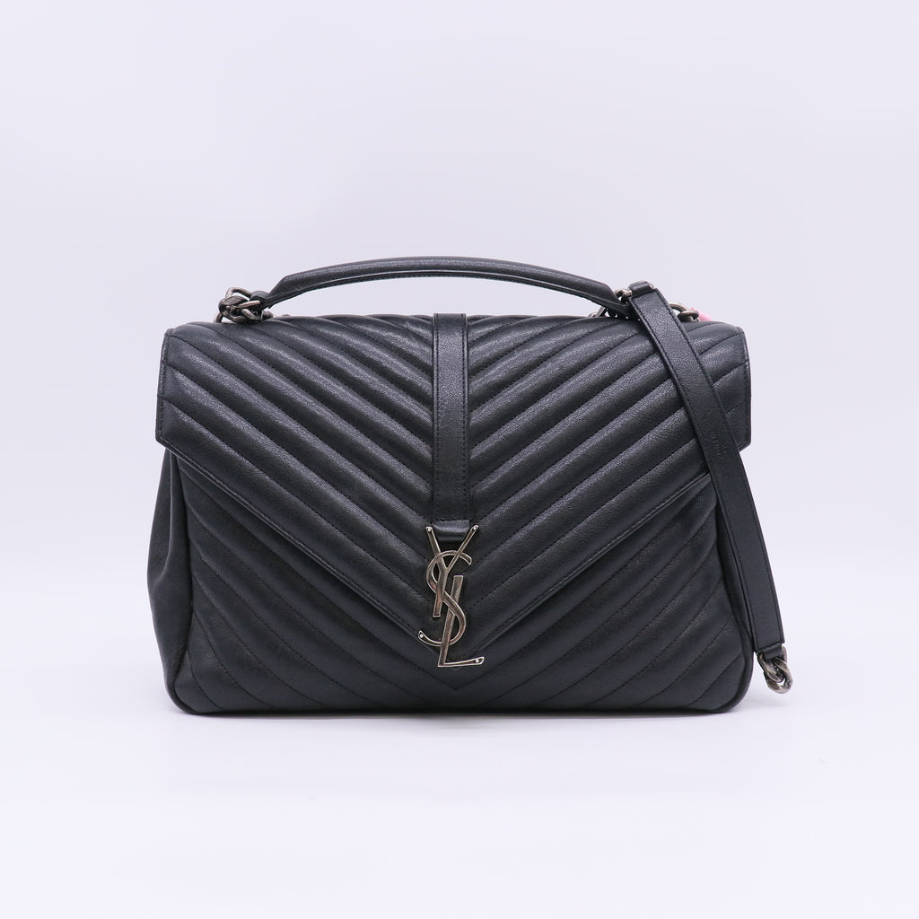 Classic Monogram College Bag Matelasse Chevron Leather Twins LDJ5654