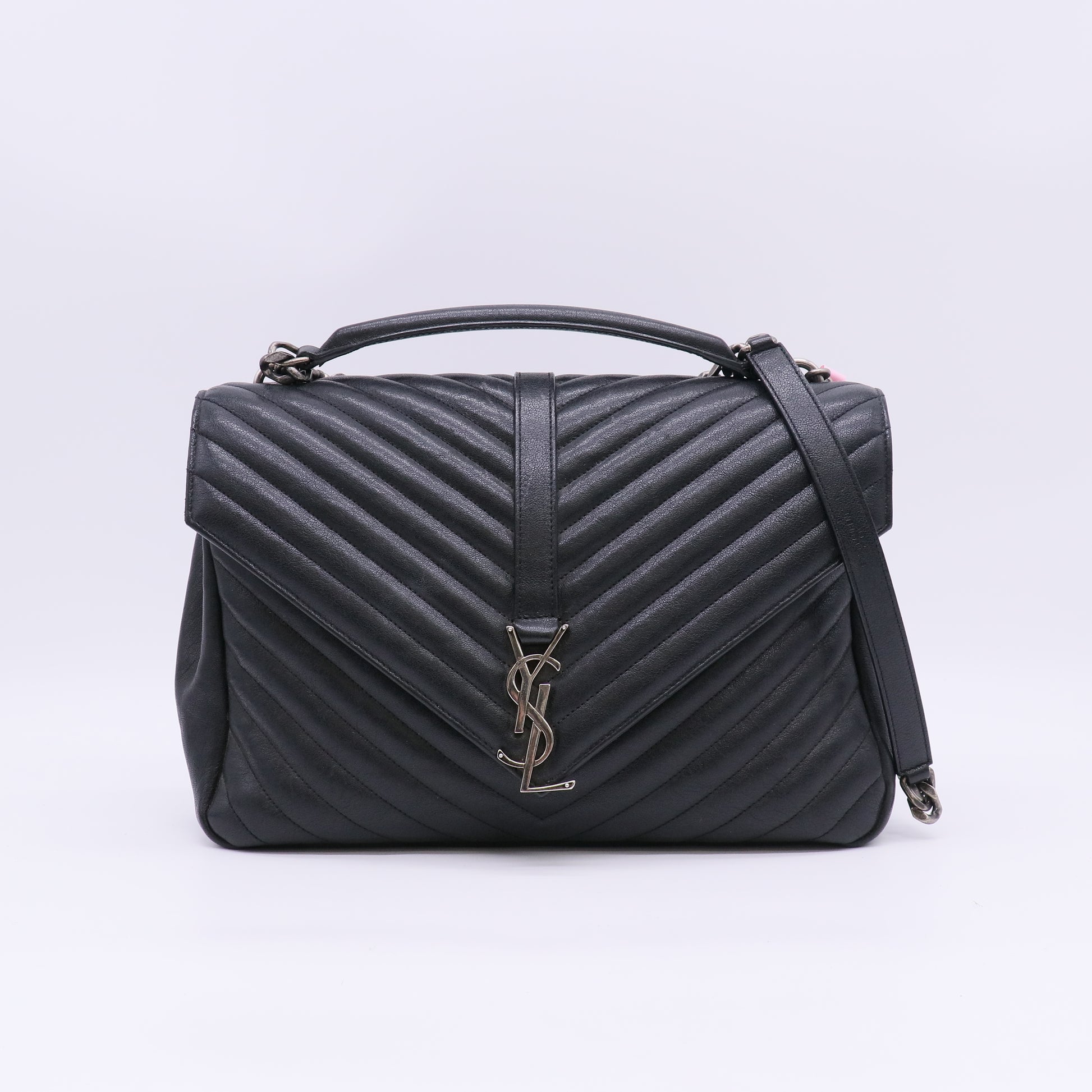 Classic Monogram College Bag Matelasse Chevron Leather Twins LDJ5654