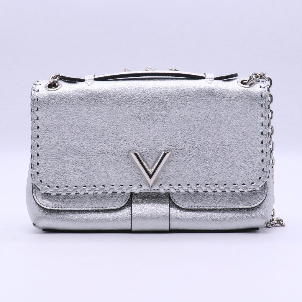 Metallic Cuir Plume Écume Very Chain Shoulder Bag Twins  LDJ3632