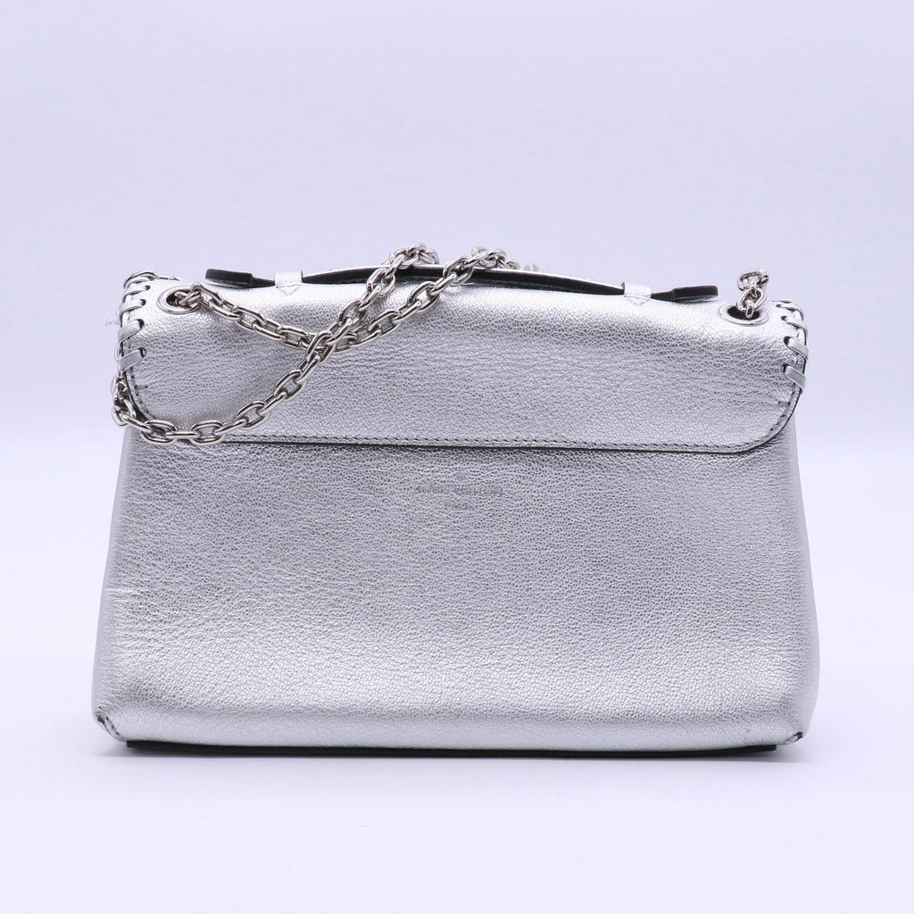 Metallic Cuir Plume Écume Very Chain Shoulder Bag Twins  LDJ3632