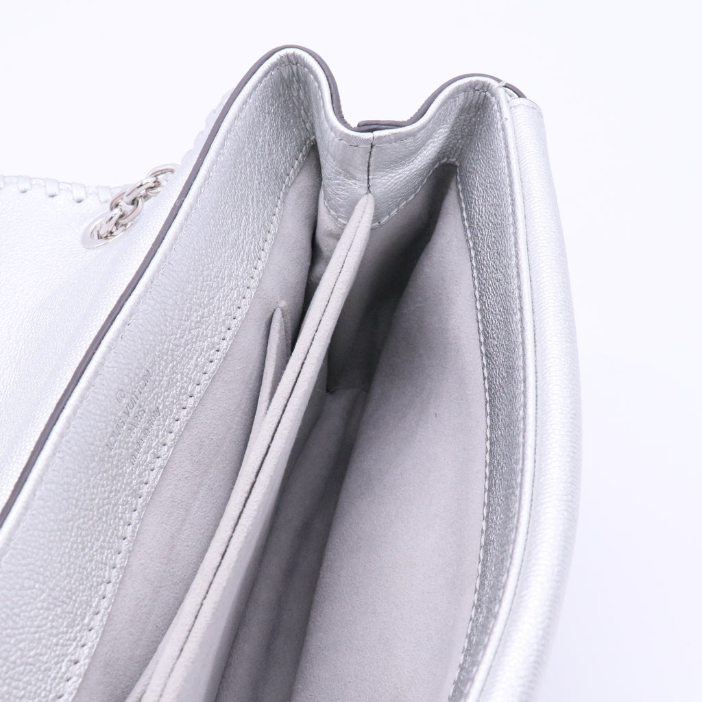 Metallic Cuir Plume Écume Very Chain Shoulder Bag Twins  LDJ3632