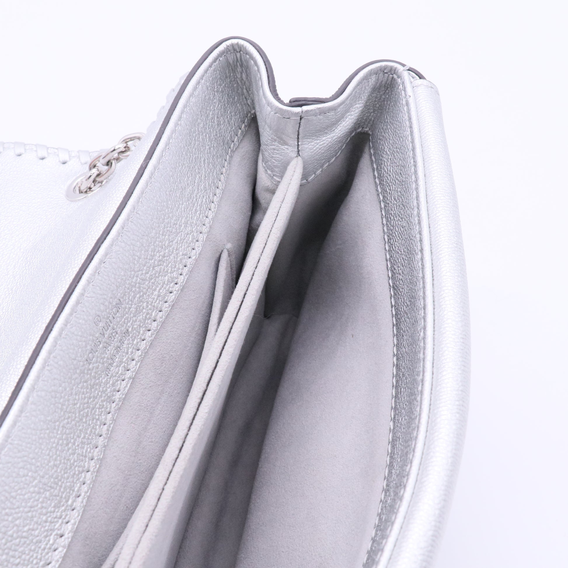 Metallic Cuir Plume Écume Very Chain Shoulder Bag Twins  LDJ3632