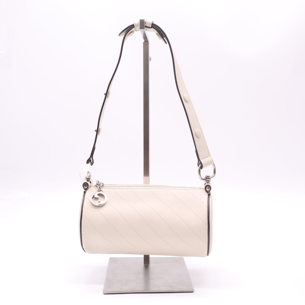 Gucci Calfskin Diagonal Stitched Mini Blondie Barrel Shoulder Bag B23372