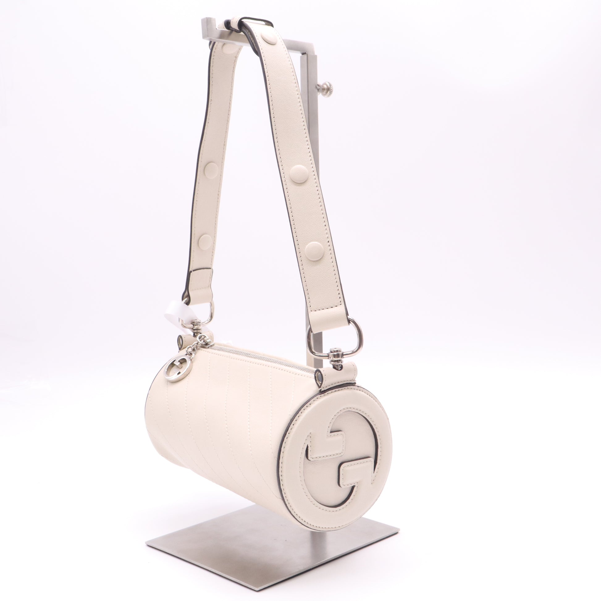 Gucci Calfskin Diagonal Stitched Mini Blondie Barrel Shoulder Bag B23372