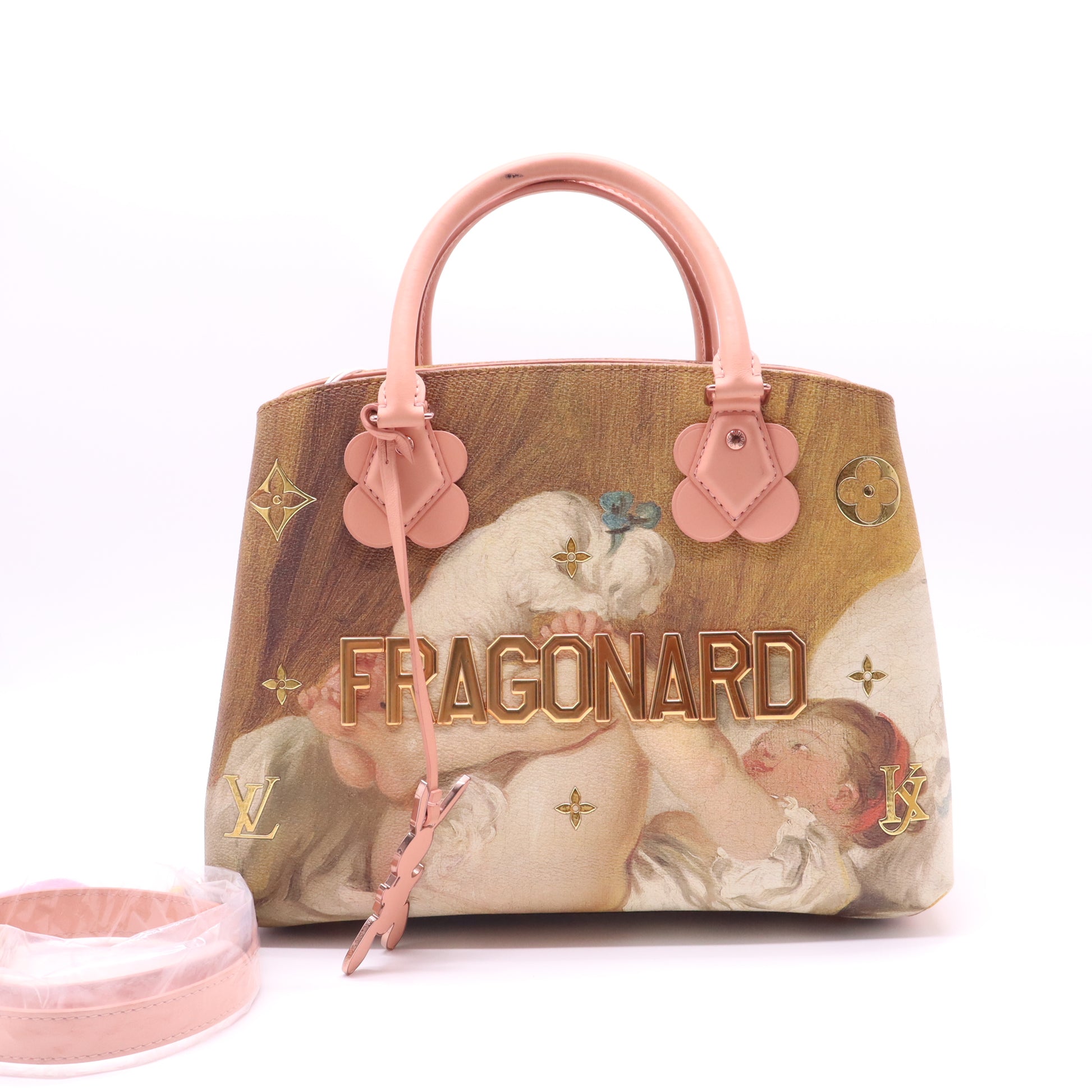 Montaigne Handbag Limited Edition Jeff Koons Da Vinci Print Canvas MM Twins LDJ4143