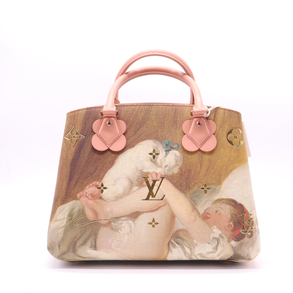 Montaigne Handbag Limited Edition Jeff Koons Da Vinci Print Canvas MM Twins LDJ4143